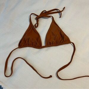 Burnt Orange Triangle Bikini Top